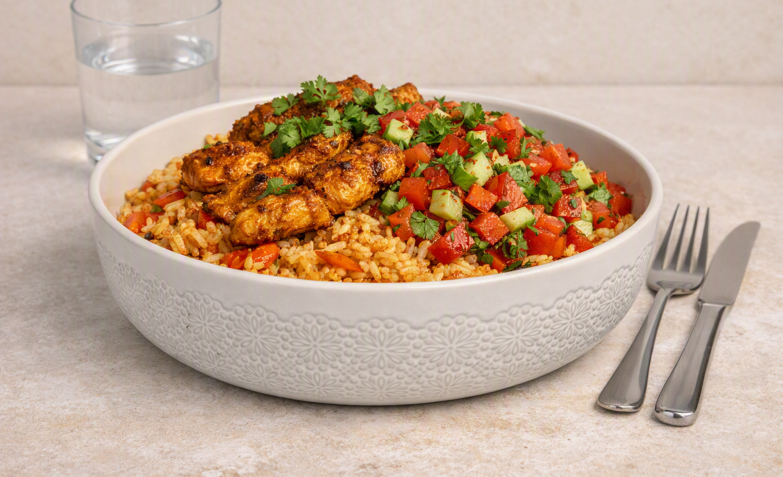 September 14, 2026 Monday - Portuguese Chicken Rice with Tomato Salsa