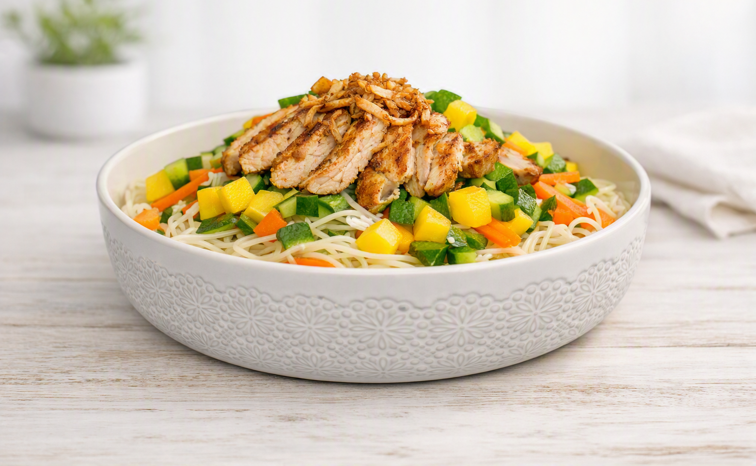 September 15, 2026 Tuesday - Spring Mango Chicken Vermicelli Bowl